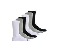 Sneakersocken STANCE "Socken Icon Socken 6er Pack", Damen, Gr. 43-47, bunt (schwarz, grau, weiß), Obermaterial: 76% Baumwolle CO. 19% Polyester PES. 3% Nylon NY. 2% Elasthan EL., Socken Sneakersocken