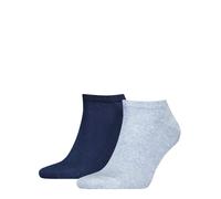 Sneakersocken TOMMY HILFIGER "TH MEN SNEAKER 2P", Herren, Gr. 43-46, light blau melange, Baumwollmischung, normal, Socken Sneakersocken, mit schmalem Rippenbündchen (29853607-43) light blau melange