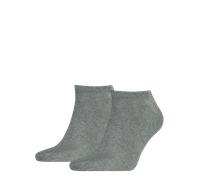 Sneakersocken TOMMY HILFIGER "TH MEN SNEAKER 2P", Herren, Gr. 47-49, grau (middle grau melange), Baumwollmischung, uni und meliert, normal, Socken Sneakersocken, mit schmalem Rippenbündchen (56295949-