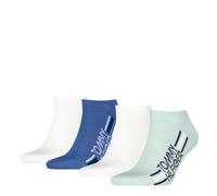 Sneakersocken TOMMY HILFIGER "TH MEN SNEAKER 4P LOGO STRIPE ECOM", Herren, Gr. 43-46, fresh grün, blau, Obermaterial: 74% Baumwolle, 25% Polyamid, 1% Elasthan, Socken Sneakersocken (57554245-43) fresh