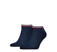 Sneakersocken TOMMY HILFIGER "TH UNI TJ SNEAKER 2P ICONIC", Herren, Gr. 39-42, blau (schwarz navy), Baumwollmischung, Socken (93993964-39) schwarz navy
