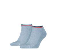 Sneakersocken TOMMY HILFIGER "TH UNI TJ SNEAKER 2P ICONIC", Herren, Gr. 43-46, blau (light blau melange), Baumwollmischung, Socken Sneakersocken (63780919-43) light blau melange