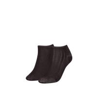 Tommy Hilfiger Legwear Tommy Hilfiger 2P Women Shine Sneaker Socks Schwarz Gr 39/42 Damen