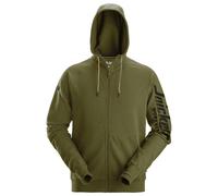 Snickers 2895 Kapuzenjacke mit durchgehendem Reißverschluss und Logo, khaki grün XXL
