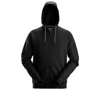 Snickers 2895 Kapuzenjacke mit durchgehendem Reißverschluss und Logo, schwarz XL