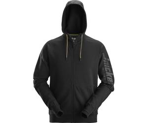 Snickers Arbeitspullover Logo Hoodie mit Reißverschluss Schwarz-M