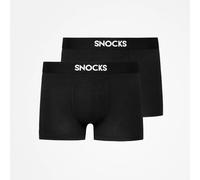 Snocks 2er-Pack Boxershorts Modal black Schwarz M