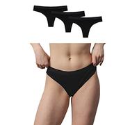 Snocks Brazilian Slip mit Bund Damen aus Bio-Baumwolle (3er Pack) - Damenunterwäsche mit Perfekter Passform und angenehmem Tragegefühl - Klassisches Unterwäsche Frauen Gr.XL, Farbe Schwarz