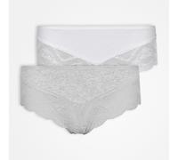 SNOCKS Hipster Lace 2er Set grey/white, S