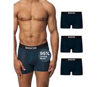Snocks Premium Boxershorts Herren aus weichem Lenzing Modal (3er Pack) - Ultraleichte und Atmungsaktive Boxershorts - Unterwäsche Männer ohne Kratzenden Etiketten - Gr. S-XL