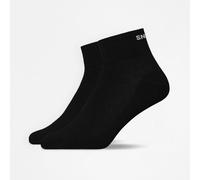 SNOCKS Retro Ankle Socks Uni, 2pcs Black, 35-38