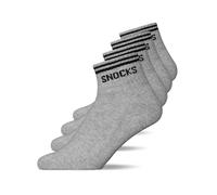 Snocks Retro Sneaker Socken (4 Paar) aus Bio Baumwolle - Knöchelsocken mit Streifen - Ankle Socks Herren & Damen - 39-42