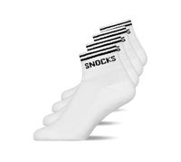 Snocks Retro Sneaker Socken (4 Paar) aus Bio Baumwolle - Knöchelsocken mit Streifen - Ankle Socks Herren & Damen - 47-50