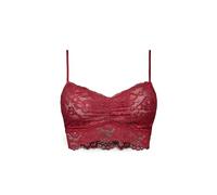 Snocks Spitzen BH gr.XS - Dunkel Rot - Bralette Damen Spitze - EIN Komfortables Bustier Damen Spitze für jeden Passform