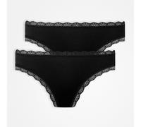 SNOCKS Thong Lace 2er Set black, S