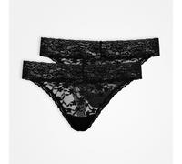 SNOCKS - Thong Lace Full black - Gr. - M
