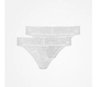 SNOCKS - Thong Lace Full Lace Women, 2pcs, White white - Gr. - S