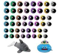 SNONESIY Sicherheitsaugen für Häkeltiere 48 PCS 20mm/16mm/12mm Sicherheitsaugen Augen für Häkeltiere Safety Eyes Knopfaugen für Häkeltiere Geeignet Zum Häkeln von Tierpuppen Plüschtieren Teddyaugen