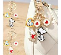 SNOOPY 12/8/4/2/1 Stück süßer Cartoon Snoopy Legierung Schlüsselanhänger, Studenten Paar Geschenk, Taschenanhänger, Schlüsselring, Rucksack Anhänger