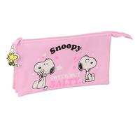 safta Snoopy Federmäppchen für Kinder, ideal für Kinder im Schulalter, bequem und vielseitig, Qualität und Widerstandsfähigkeit, 22 x 3 x 12 cm
