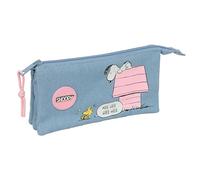 Snoopy Federmäppchen für Kinder, ideal für Kinder im Schulalter, bequem und vielseitig, Qualität und Widerstandsfähigkeit, 22 x 3 x 12 cm
