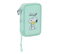 Snoopy Groovy Schulmäppchen für Kinder, Federmäppchen mit Farben, mit 28 Utensilien, ideal für Kinder von 5 bis 14 Jahren, bequem und vielseitig, Qualität und Widerstandsfähigkeit, 12,5 x 4 x 19,5 cm