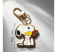 Snoopy-Hund-Schlüsselanhänger, handgefertigt aus Metalllegierung, süßes Geschenk für Freunde