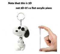SNOOPY Schlüsselanhänger 3D Weichgummi Figur Rucksack Hänger, mit stabilem Autometall-Haken. Er kann Schlüssel, Schultaschen oder Koffer halten. Das 3