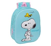 SNOOPY Schulrucksack mit 3D-Design, ideal für Kinder verschiedener Altersgruppen, bequem und vielseitig, Qualität und Widerstandsfähigkeit, 27 x 10 x 33 cm