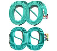 SNORS 2 PAAR flache Schnürsenkel MINT 130cm 6mm - waschbar, reißfest, elastisch, Schuhband für Sportschuhe Sneaker Halbschuhe, Chucks Laces
