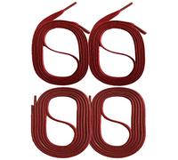 SNORS 2 PAAR runde gewachste Schnürsenkel DUNKELROT 130cm Ø3mm - reißfest, stabil, Schuhband für Lederschuhe, Stiefel, Boots, Rundsenkel Baumwolle