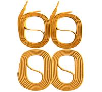 SNORS 2 PAAR runde gewachste Schnürsenkel OCKER 90cm Ø3mm - reißfest, stabil, Schuhband für Lederschuhe, Halbschuhe, Rundsenkel Baumwolle