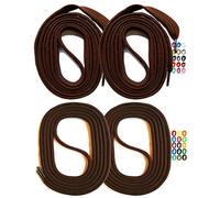 SNORS 2 PAAR runde Schnürsenkel DUNKELBRAUN 90cm Ø3mm - waschbar, reißfest, Schuhband für Halbschuhe, Sportschuhe, Sneaker, Laces, Rundsenkel