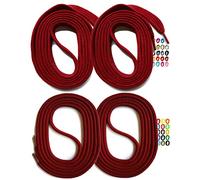 SNORS 2 PAAR runde Schnürsenkel DUNKELROT 110cm Ø3mm - waschbar, reißfest, Schuhband für Halbschuhe, Sportschuhe, Sneaker, Laces, Rundsenkel