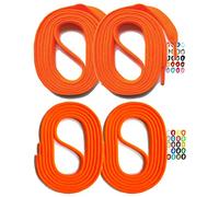 SNORS 2 PAAR runde Schnürsenkel NEONORANGE 110cm Ø3mm - waschbar, reißfest, Schuhband für Halbschuhe, Sportschuhe, Sneaker, Laces, Rundsenkel