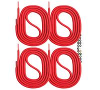 SNORS 2 PAAR Schnürsenkel rund ROT 135cm Ø5mm, Sicherheit Senkel für Arbeitsschuhe & Wanderschuhe, Stiefel - reißfest, waschbar, Schuhband, Outdoor