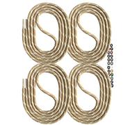 SNORS 2 PAAR Schnürsenkel rund SAND WEIß 75cm Ø5mm, Sicherheit Senkel für Arbeitsschuhe & Wanderschuhe - reißfest, waschbar, Schuhband, Outdoor