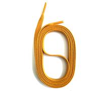 SNORS flache Schnürsenkel GEWACHST OCKER 150cm 6mm - Baumwolle, Senkel flach für Stiefel Stiefeletten Boots, edle Schuhbänder reißfest