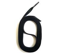 SNORS flache Schnürsenkel GEWACHST SCHWARZ 150cm 6mm - Baumwolle, Senkel flach für Stiefel Stiefeletten Boots, edle Schuhbänder reißfest