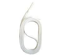 SNORS flache Schnürsenkel GEWACHST WEISS 150cm 6mm - Baumwolle, Senkel flach für Stiefel Stiefeletten Boots, edle Schuhbänder reißfest