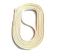SNORS runde Schnürsenkel GEWACHST CREME 90cm Ø3mm - Baumwolle, Rundsenkel für Business Anzug- und Lederschuhe, edle Schuhbänder reißfest