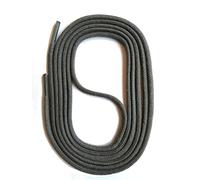 SNORS runde Schnürsenkel GEWACHST GRAU 130cm Ø3mm - Baumwolle, Rundsenkel für Stiefel Stiefeletten Boots Leder, edle Schuhbänder reißfest
