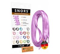 SNORS SATIN Schnürsenkel flach 20 Farben 75-130cm - Satinband Senkel | 1 Paar Flachsenkel aus Deutschland - reißfest, zugstabil, waschbar, edel, Laces für Sneaker, Kinder- und Damenschuhe