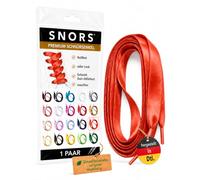 SNORS SATIN Schnürsenkel flach 20 Farben 75-130cm - Satinband Senkel | 1 Paar Flachsenkel aus Deutschland - reißfest, zugstabil, waschbar, edel, Laces für Sneaker, Kinder- und Damenschuhe