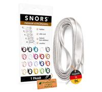SNORS SATIN Schnürsenkel flach 20 Farben 75-130cm - Satinband Senkel | 1 Paar Flachsenkel aus Deutschland - reißfest, zugstabil, waschbar, edel, Laces für Sneaker, Kinder- und Damenschuhe