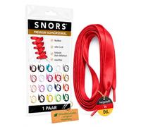 SNORS SATIN Schnürsenkel flach 20 Farben 75-130cm - Satinband Senkel | 1 Paar Flachsenkel aus Deutschland - reißfest, zugstabil, waschbar, edel, Laces für Sneaker, Kinder- und Damenschuhe
