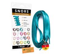 SNORS SATIN Schnürsenkel flach 20 Farben 75-130cm - Satinband Senkel | 1 Paar Flachsenkel aus Deutschland - reißfest, zugstabil, waschbar, edel, Laces für Sneaker, Kinder- und Damenschuhe