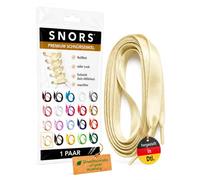 SNORS SATIN Schnürsenkel flach 20 Farben 75-130cm - Satinband Senkel | 1 Paar Flachsenkel aus Deutschland - reißfest, zugstabil, waschbar, edel, Laces für Sneaker, Kinder- und Damenschuhe