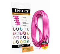 SNORS SATIN Schnürsenkel flach 20 Farben 75-130cm - Satinband Senkel | 1 Paar Flachsenkel aus Deutschland - reißfest, zugstabil, waschbar, edel, Laces für Sneaker, Kinder- und Damenschuhe