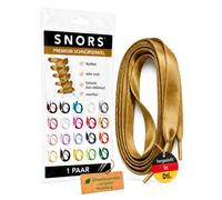 SNORS SATIN Schnürsenkel flach 20 Farben 75-130cm - Satinband Senkel | 1 Paar Flachsenkel aus Deutschland - reißfest, zugstabil, waschbar, edel, Laces für Sneaker, Kinder- und Damenschuhe